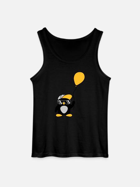 Balloon cool penguin cap - Gildan Men’s Tank Top - black