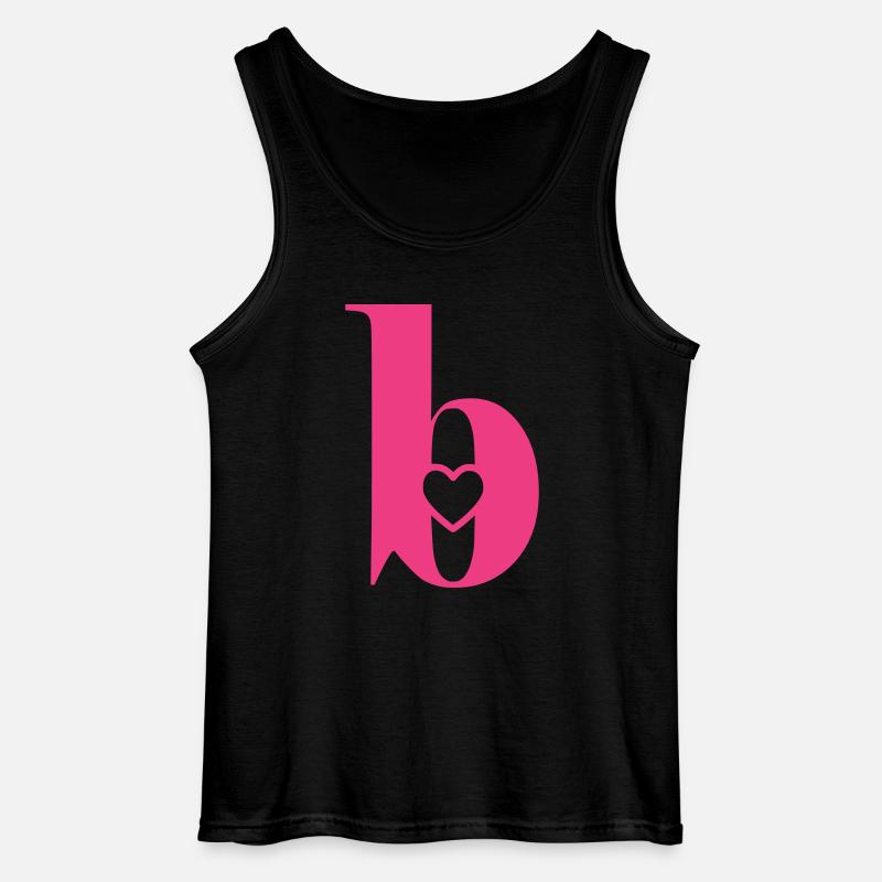 Buchstabe b Anfangsbuchstabe mit Herz - Gildan Männer Tank Top - Schwarz