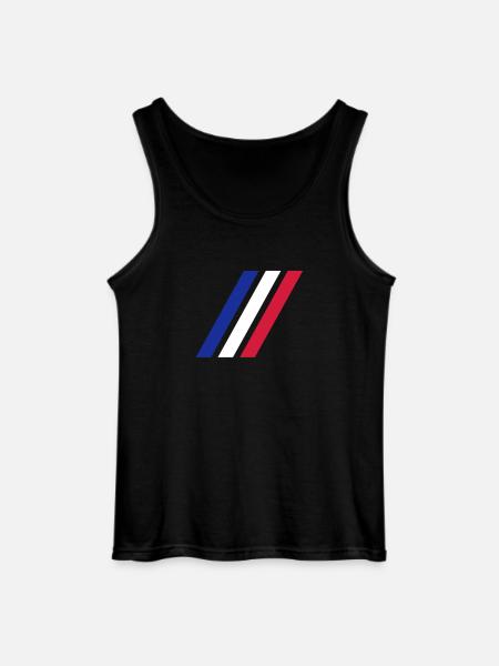 france stripe flag - Gildan Männer Tank Top - Schwarz