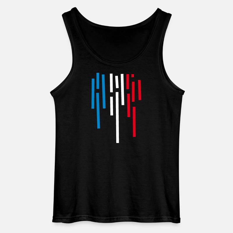 Frankreich Flagge - Gildan Männer Tank Top - Schwarz