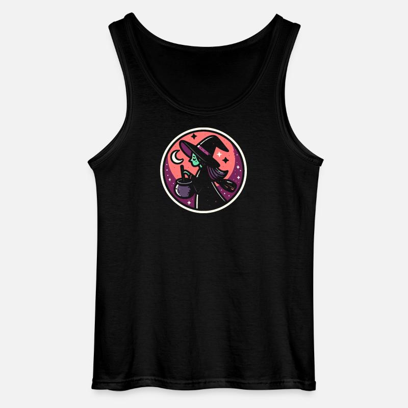 Hexe Comic - Gildan Männer Tank Top - Schwarz