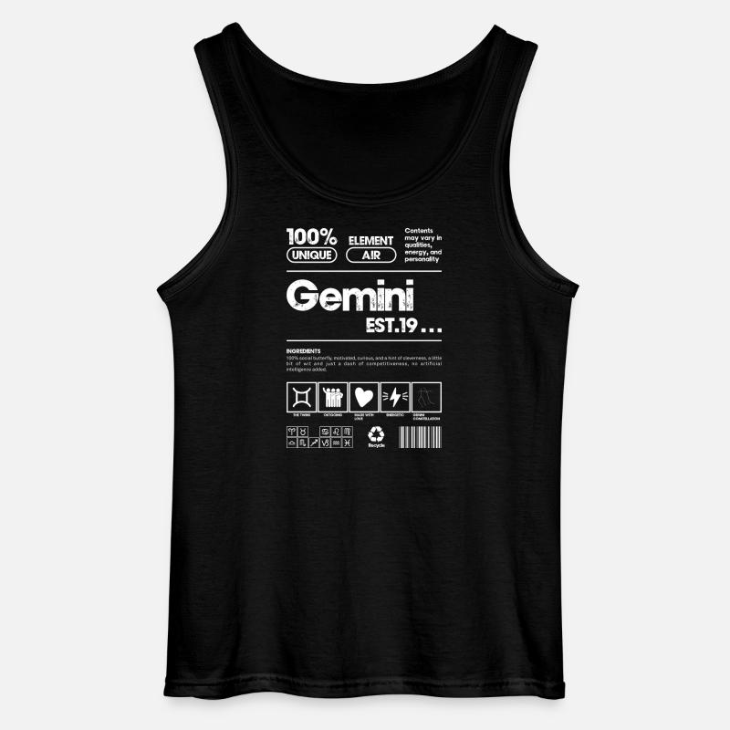 Zwillinge Glyphen EST.19 - Gildan Männer Tank Top - Schwarz