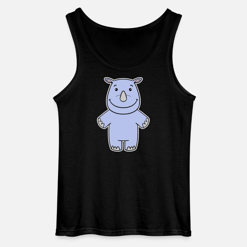 Nashorn Nashörner - Gildan Männer Tank Top - Schwarz