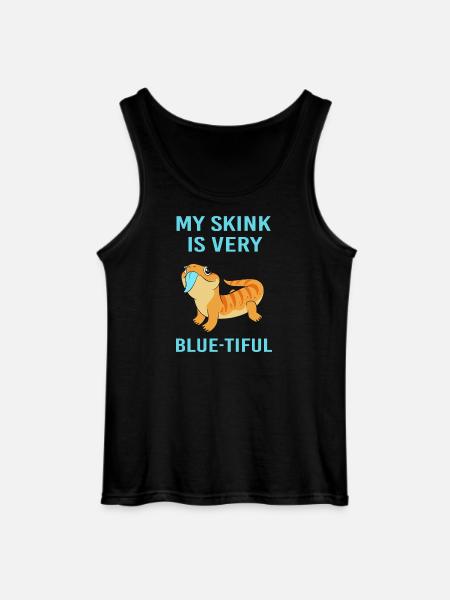 Lizard Blue Tongue - Gildan Men’s Tank Top - black