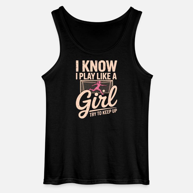 Ich spiele wie ein Mädchen - Gildan Männer Tank Top - Schwarz
