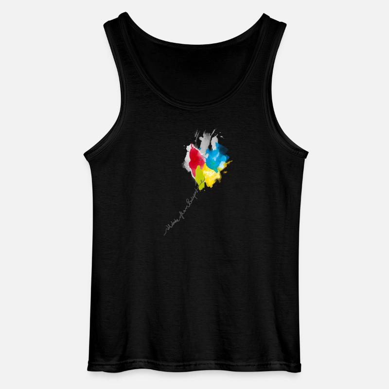 Farbkaskade Kaleidoskop - Gildan Männer Tank Top - Schwarz