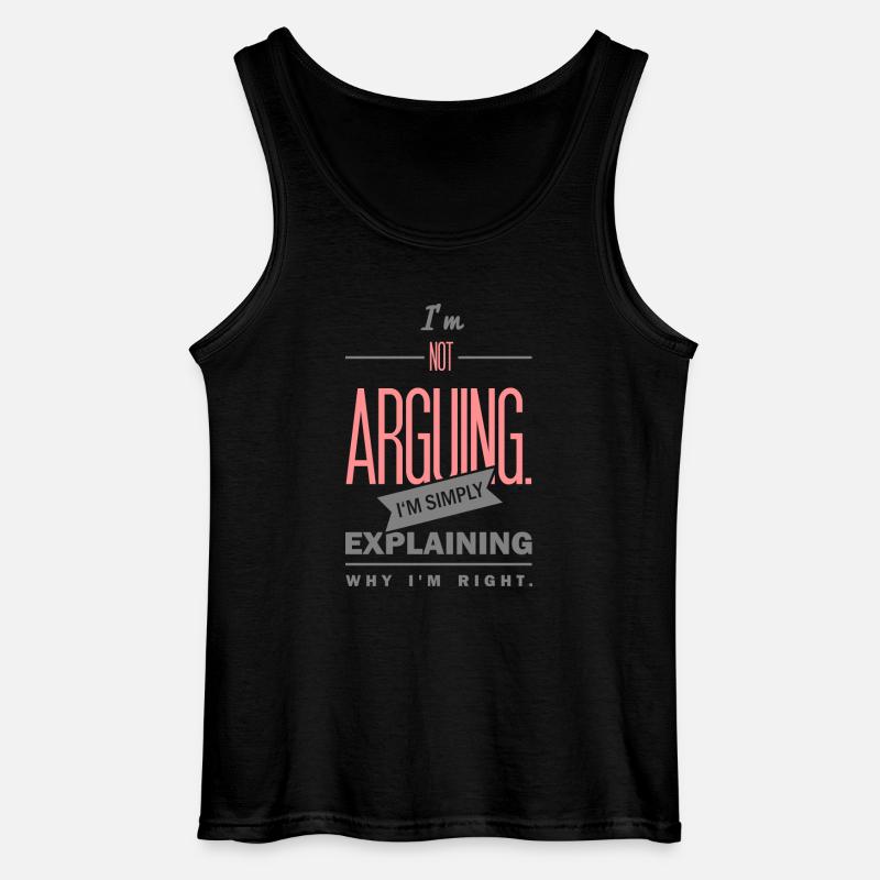 Spruch: I´m not arguing - Gildan Männer Tank Top - Schwarz