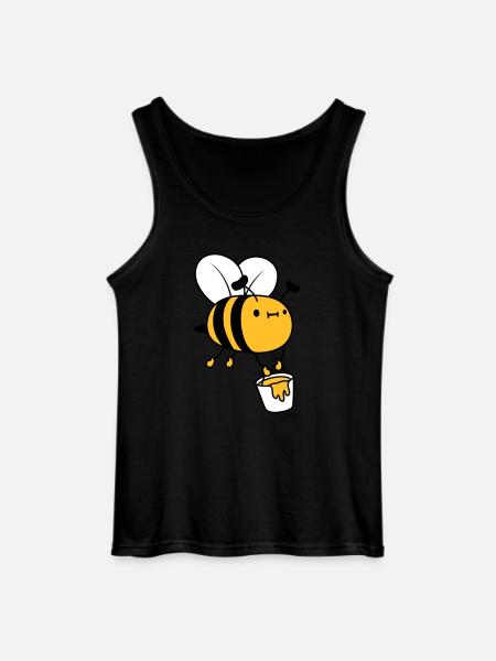 Honey Bucket Bee - Gildan Men’s Tank Top - black