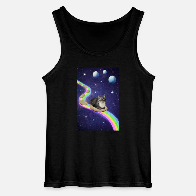 Mignon chat de l’espace - Débardeur Gildan Homme - noir