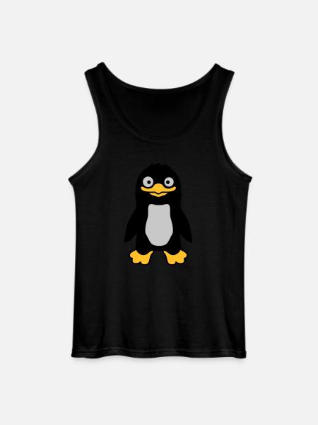 Funny funny penguin grins - Gildan Men’s Tank Top - black