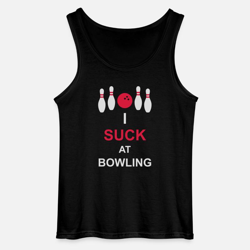 I suck at bowling - Gildan Männer Tank Top - Schwarz