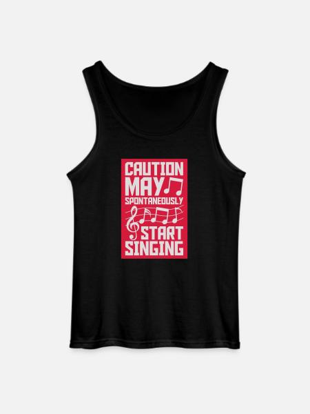 may spontaneously start singing - Gildan Men’s Tank Top - black