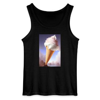 Eiscreme - Gildan Männer Tank Top - Schwarz - Vorne - AI Model Male 185 dark (185cm)