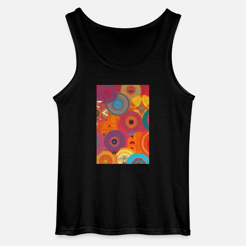 Retro Pattern - Gildan Men’s Tank Top - black