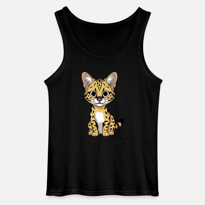Serval - Gildan Männer Tank Top - Schwarz