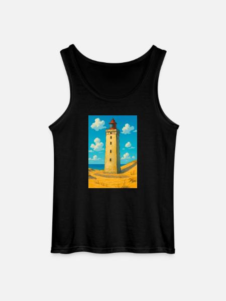 Rubjerg Knude Fyr - Gildan Men’s Tank Top - black
