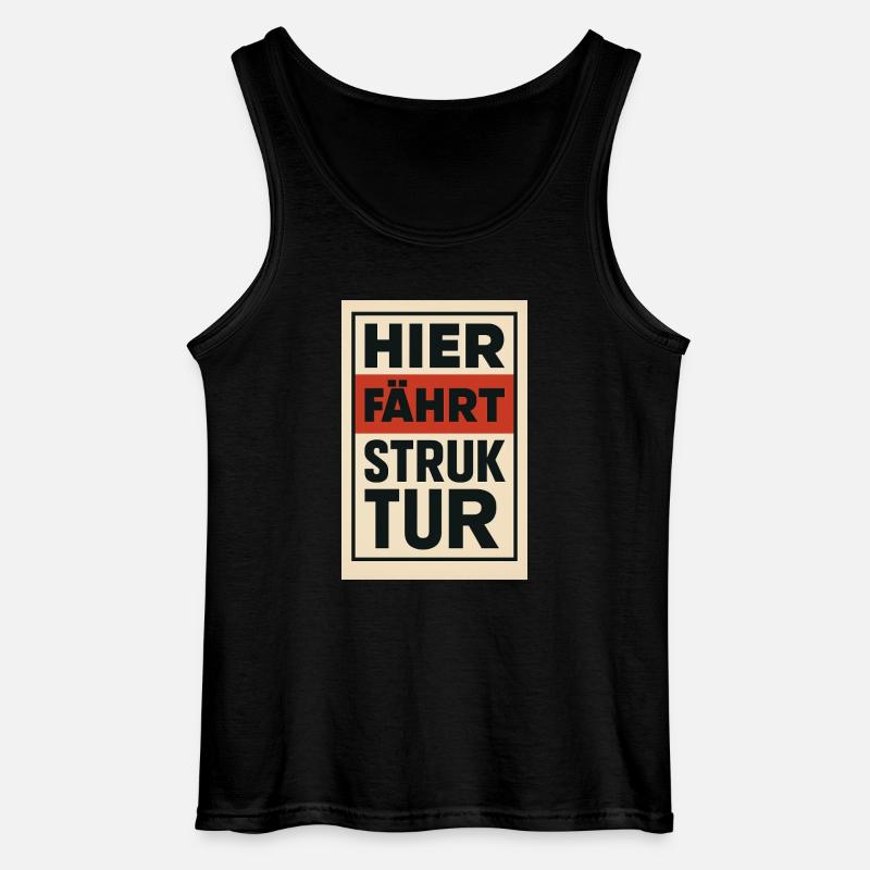 Here Drives Structure 1930s Poster - Gildan Men’s Tank Top - black