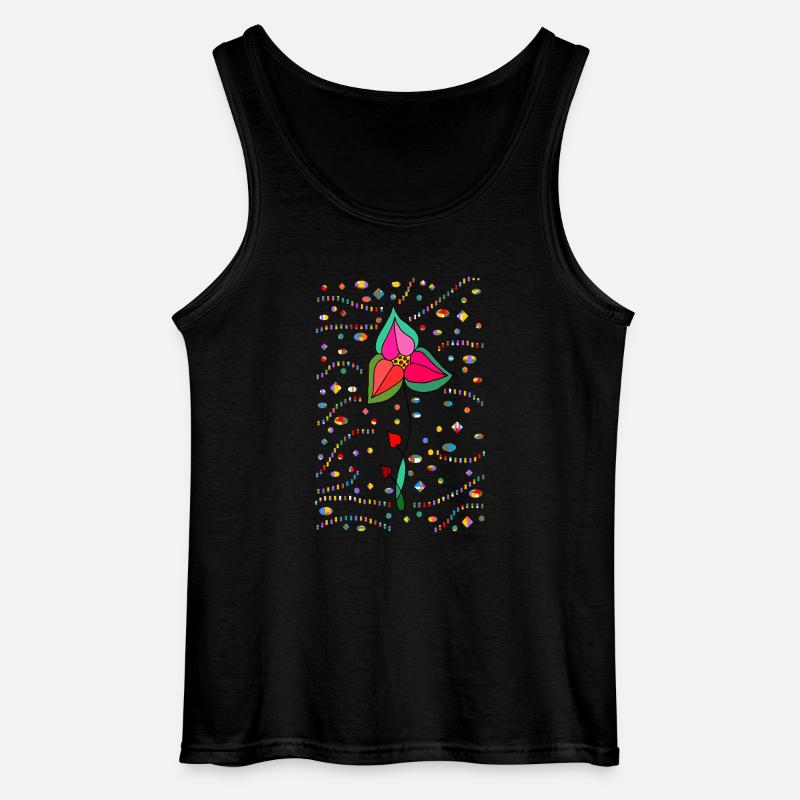 Blume - Gildan Männer Tank Top - Schwarz