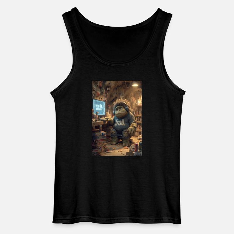 Internet-Troll wird gesperrt - Gildan Männer Tank Top - Schwarz