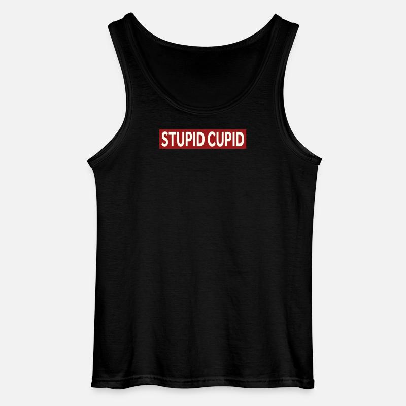 STUPID CUPID - Gildan Männer Tank Top - Schwarz