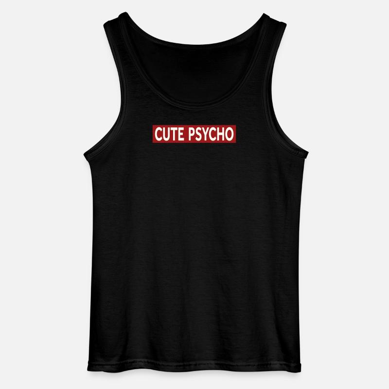 CUTE PSYCHO - Gildan Männer Tank Top - Schwarz