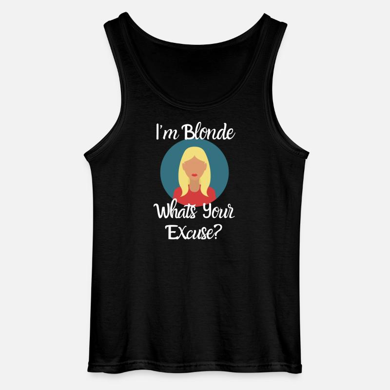 Blondes Haar - Gildan Männer Tank Top - Schwarz