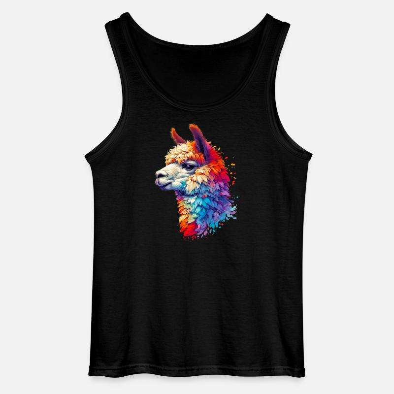 Alpaka - Gildan Männer Tank Top - Schwarz