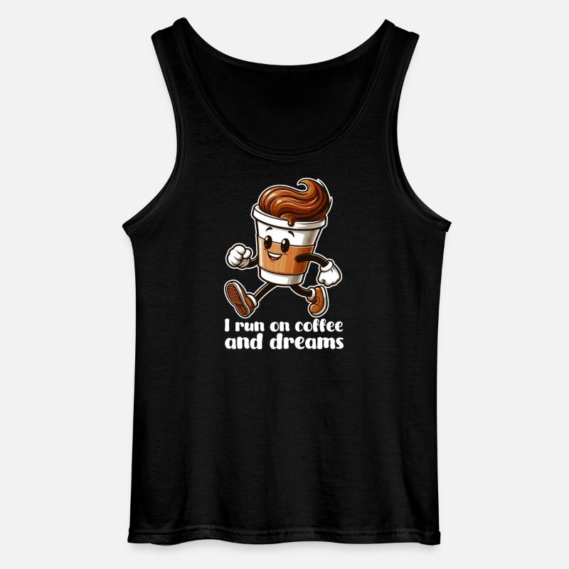 Kaffee Träume Geschenk - Gildan Männer Tank Top - Schwarz