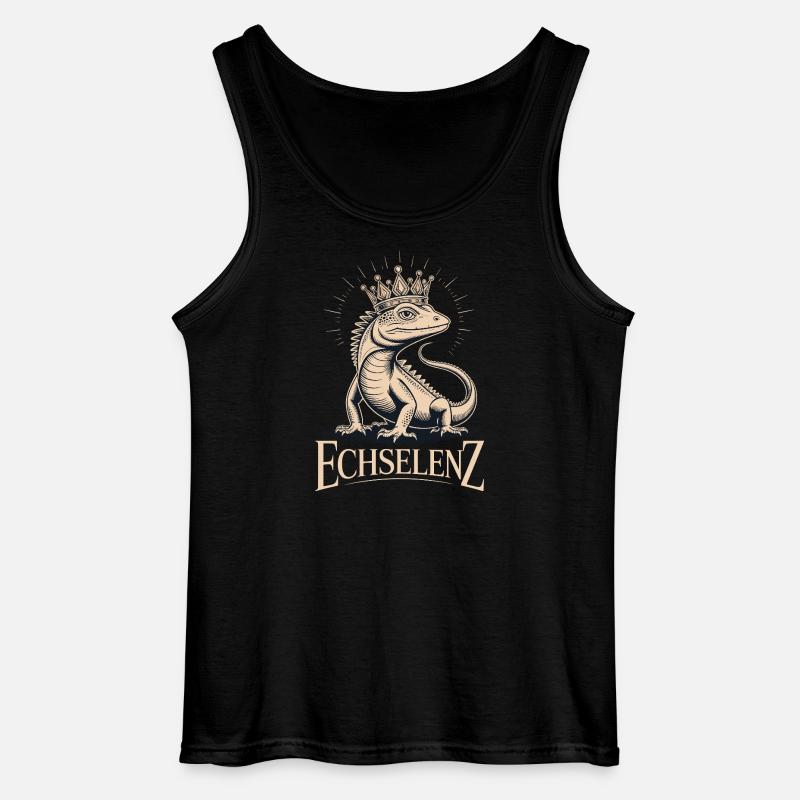 Echselenz Lustige Echse - Gildan Männer Tank Top - Schwarz