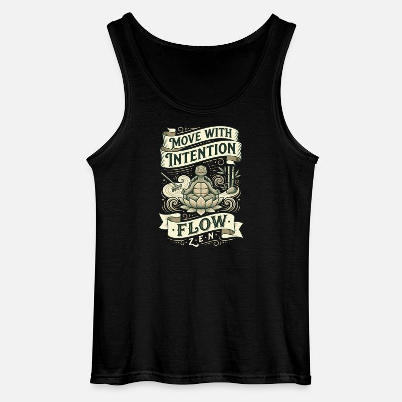 Bewegung mit Absicht: Zen Flow - Gildan Männer Tank Top - Schwarz
