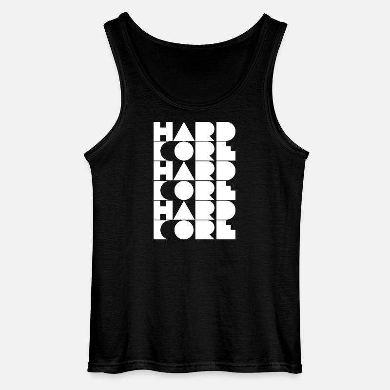 Hardcore Grid Typography - Gildan tanktopp herr - svart