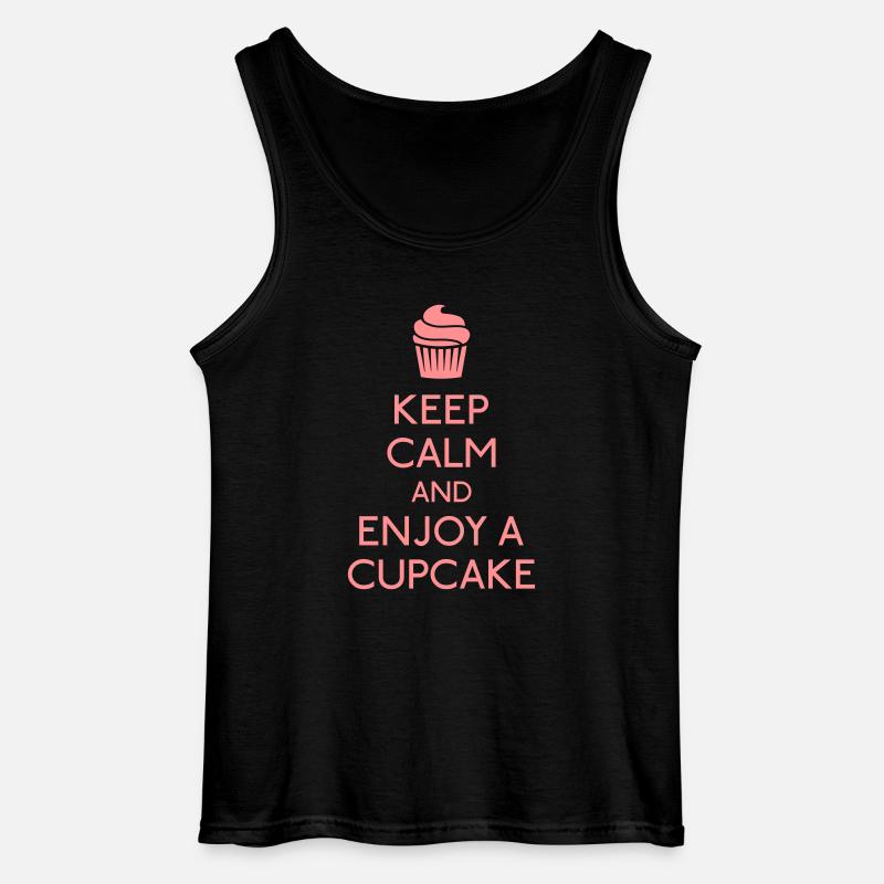 Keep Calm Cupcake - Gildan Männer Tank Top - Schwarz