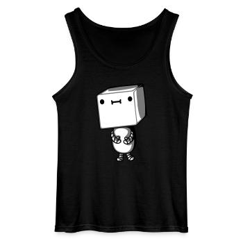Mignon petit robot - Débardeur Gildan Homme - noir - Devant - AI Model Male 185 dark (185cm)