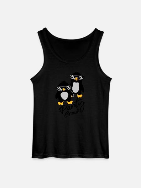 Party Crew Penguin Friends - Gildan Men’s Tank Top - black