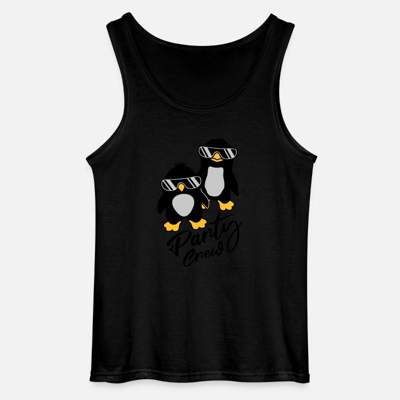 Party Crew Pinguin Freunde - Gildan Männer Tank Top - Schwarz
