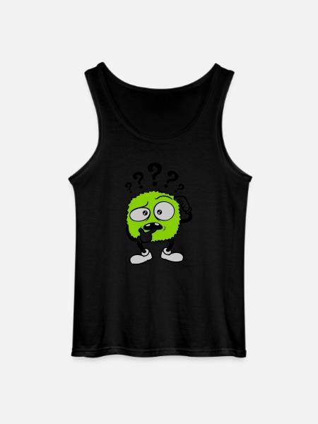 Question mark skeptical face comic - Gildan Men’s Tank Top - black
