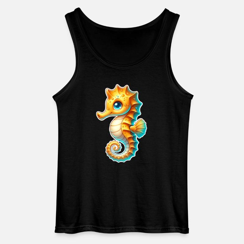 Seepferd Seepferdchen - Gildan Männer Tank Top - Schwarz