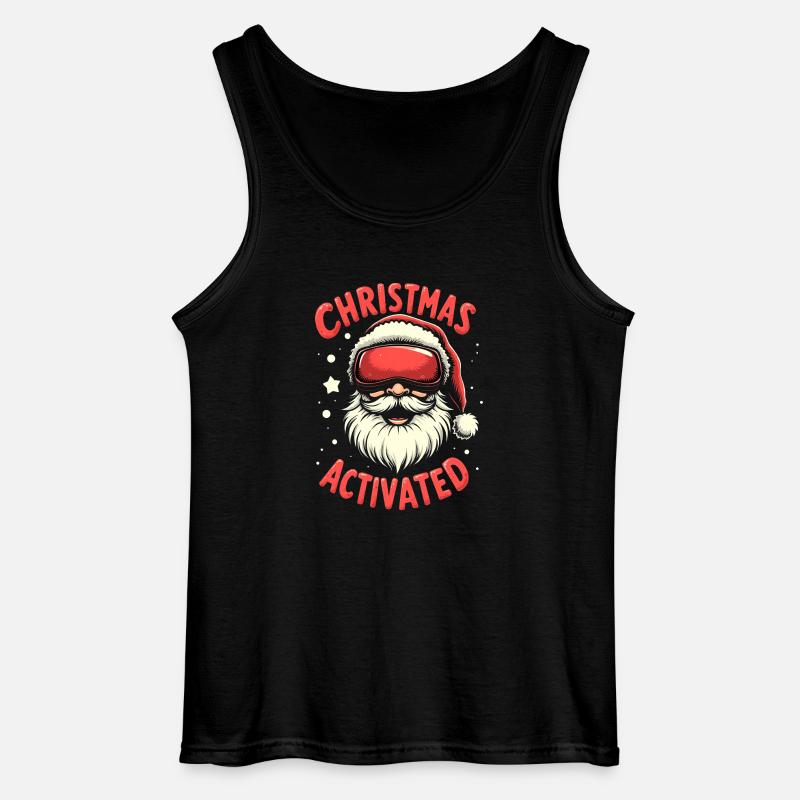 Weihnachtsmann mit Skibrille - Gildan Männer Tank Top - Schwarz