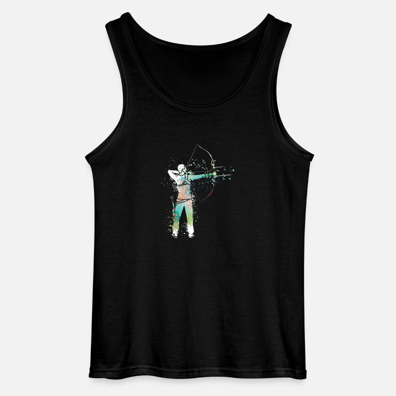 Splash Bogenschießen - Gildan Männer Tank Top - Schwarz