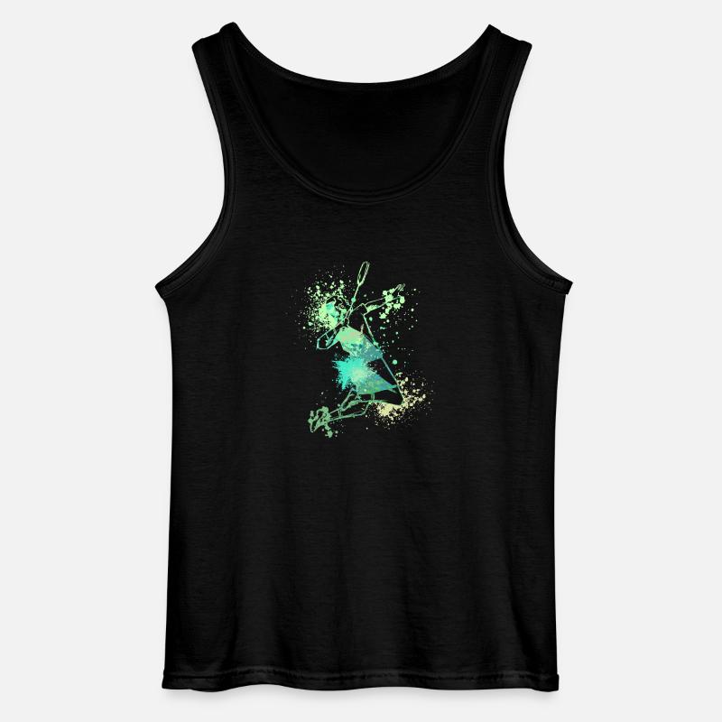Splash Badminton player - Gildan Männer Tank Top - Schwarz
