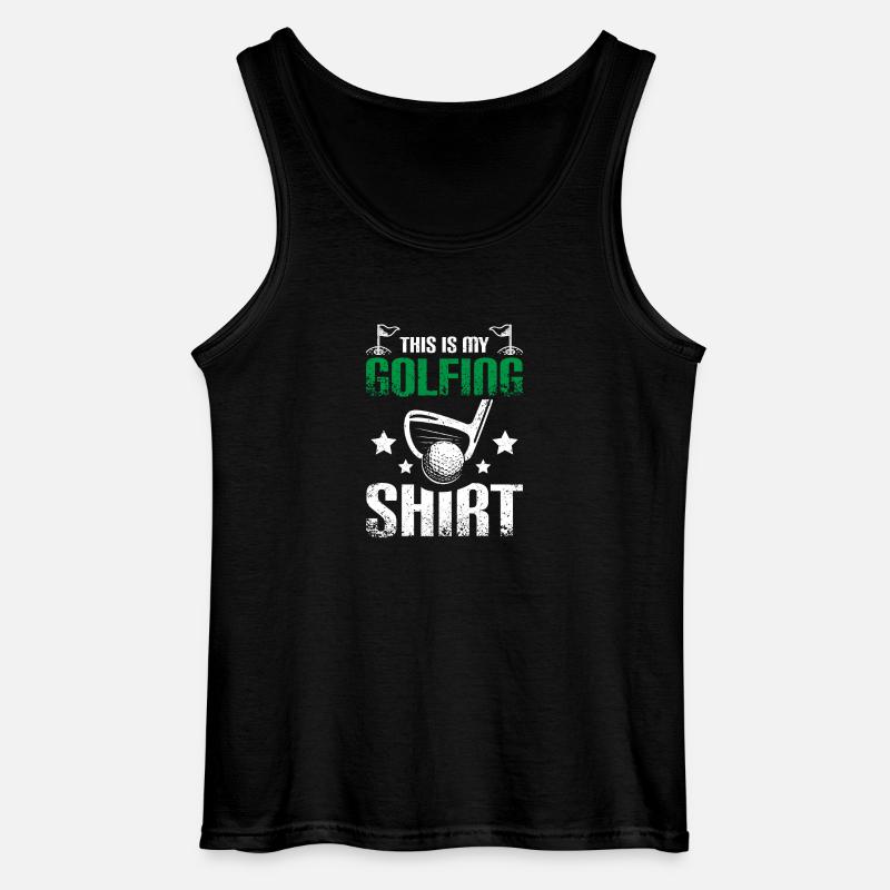 This is my golfing shirt - Gildan Männer Tank Top - Schwarz