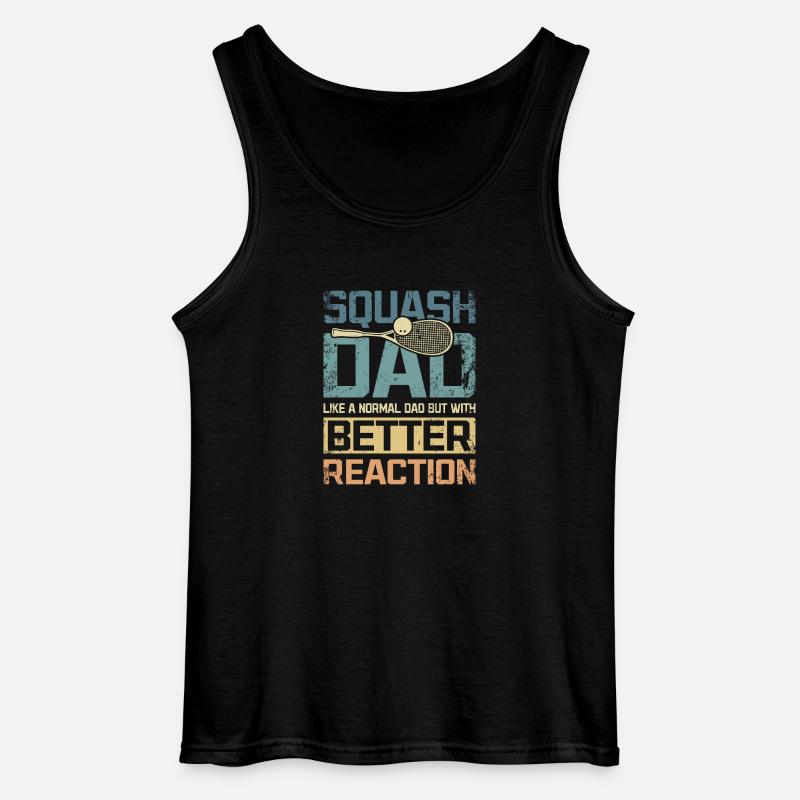 Cool squash dad better reaction - Gildan Männer Tank Top - Schwarz