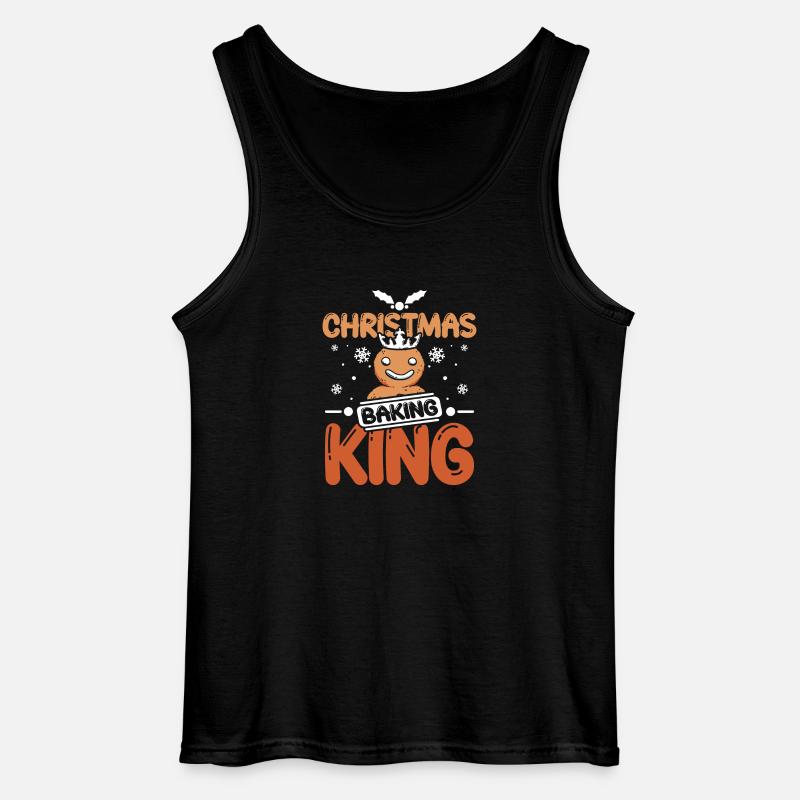 Christmas cookie baking king - Gildan Männer Tank Top - Schwarz