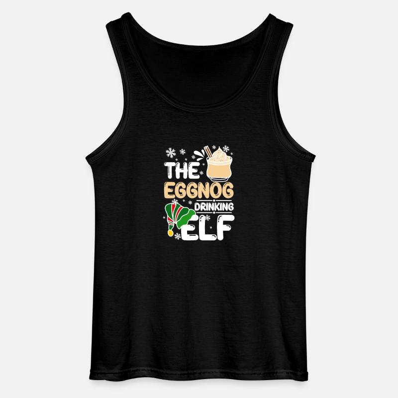 The eggnog drinking elf - Gildan Männer Tank Top - Schwarz