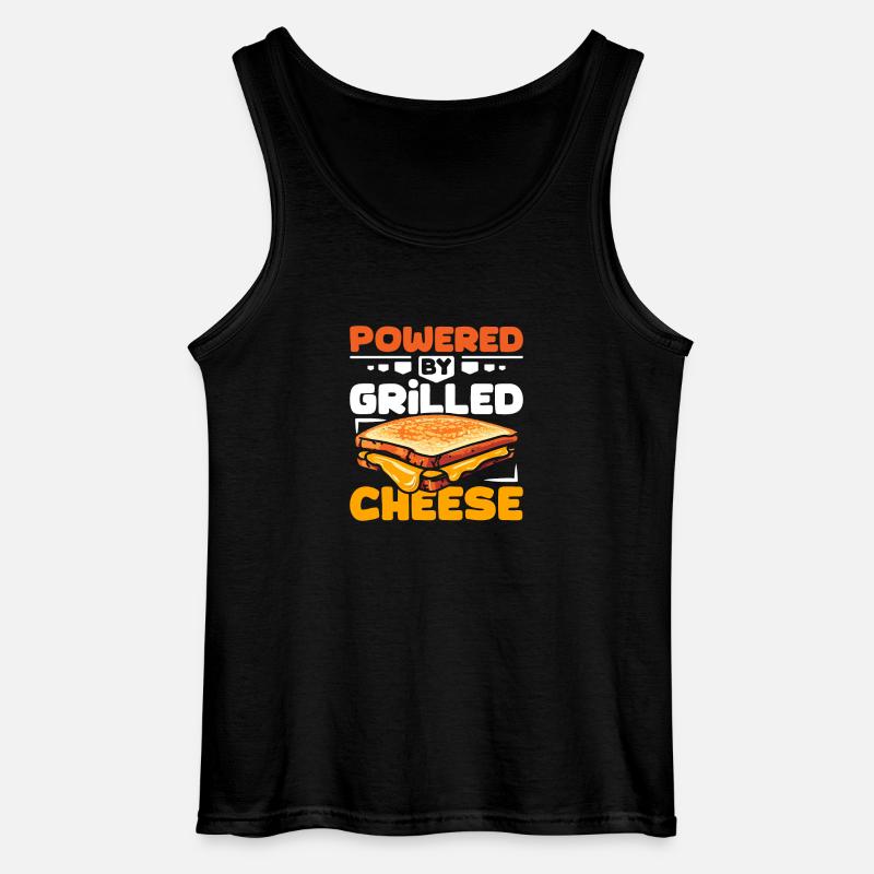 Powered by Grilled cheese - Gildan Männer Tank Top - Schwarz