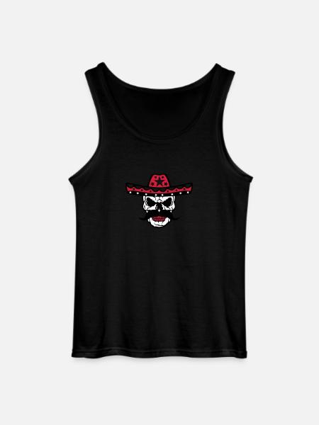 Skull hat Mexican 58 - Gildan Men’s Tank Top - black