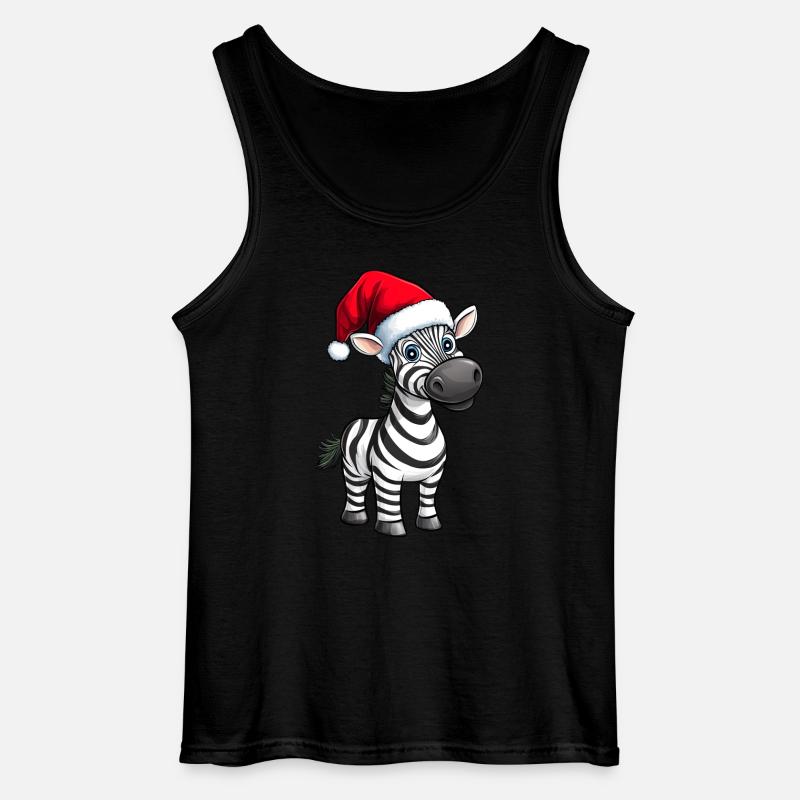 Weihnachtsmann Zebra - Gildan Männer Tank Top - Schwarz