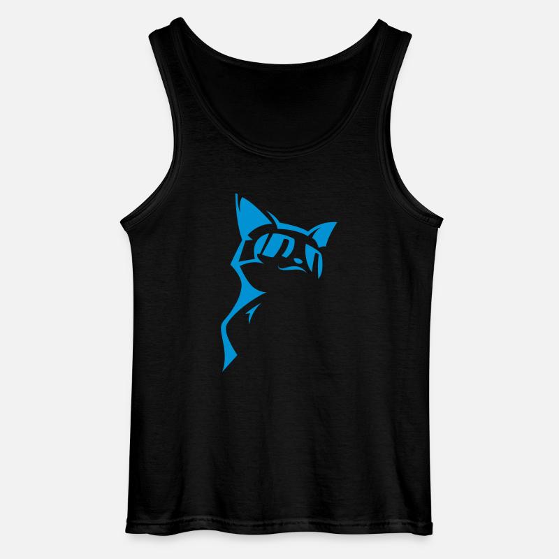 Cool Cat - Gildan Männer Tank Top - Schwarz