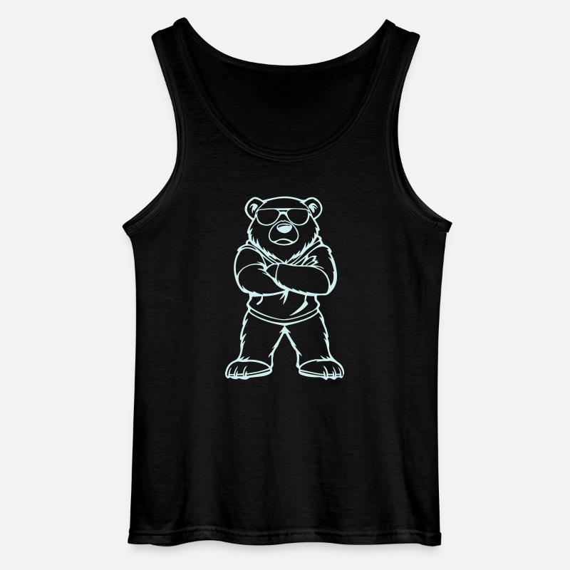 eisbär comic cool - Gildan Männer Tank Top - Schwarz