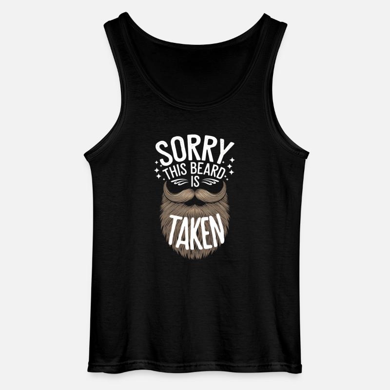 Bart Schnurrbart Bärtige Männer - Gildan Männer Tank Top - Schwarz